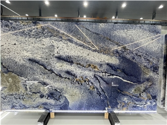 Brazil Blue Bahia Granite Slabs For Luxury Design