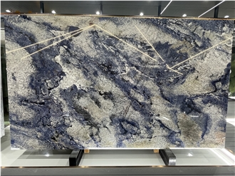 Brazil Blue Bahia Granite Slabs For Luxury Design