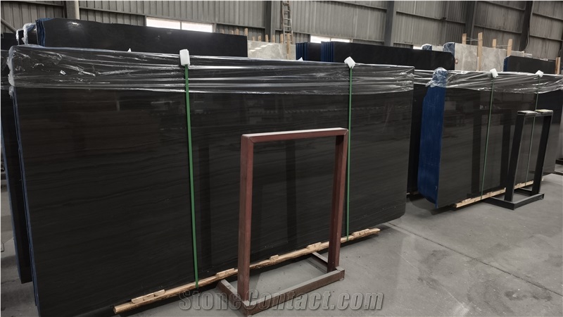 China Black Sandalwood Marble Slabs