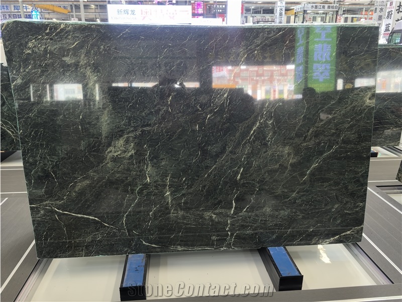 Greece Verde Starry Polished Marble Slabs For Interior Use
