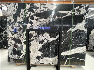 Turkey Polished Napoleon Bvlgari Black Marble Slabs