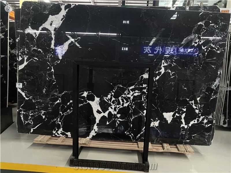 Turkey Polished Napoleon Bvlgari Black Marble Slabs