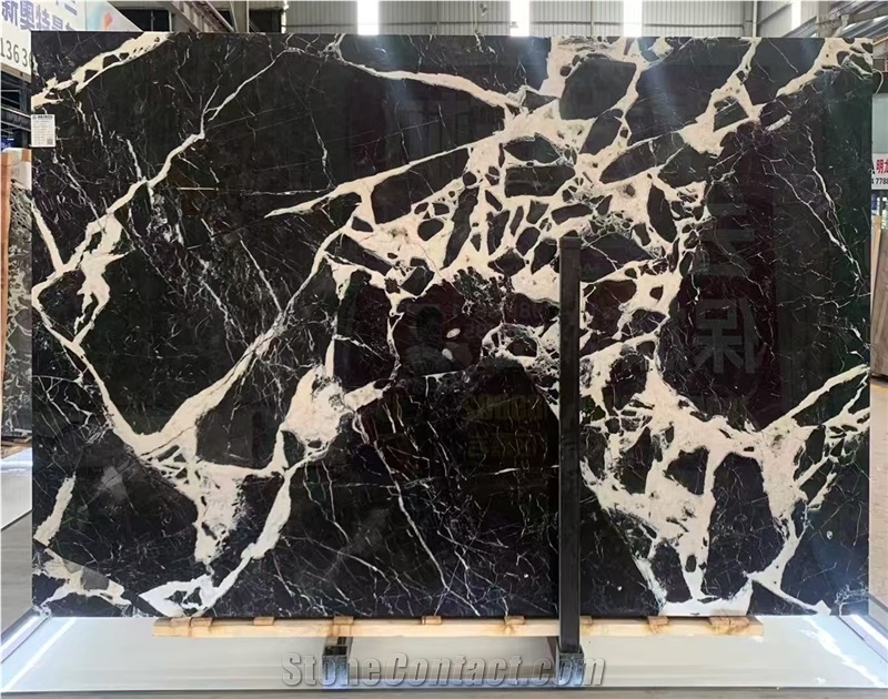 Turkey Polished Napoleon Bvlgari Black Marble Slabs