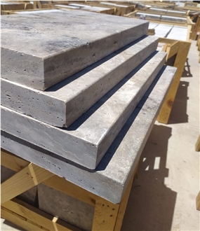 Silver Travertine Tumbled Tiles