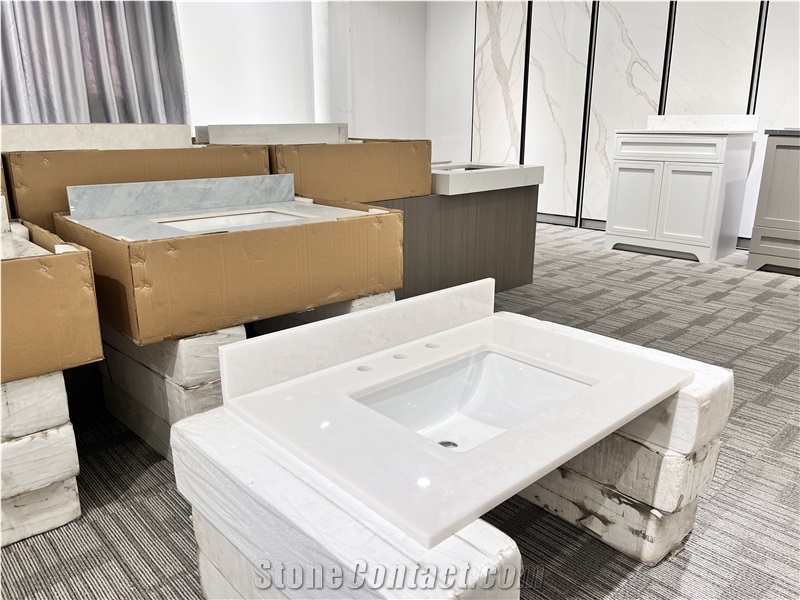 Marble Prefab Bathroom Vanity Bathroom Countertops