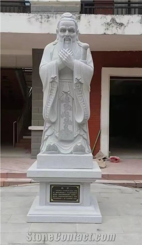 G633 Granite Confucius Sculpture