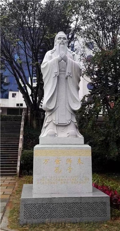 G633 Granite Confucius Sculpture