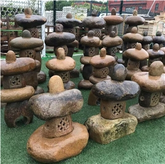 Natural River Stone Lanterns