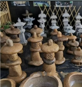 Natural River Stone Lanterns