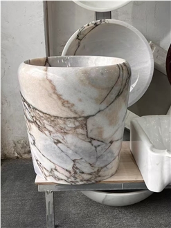Professional Factory White Onyx  Pedestal Basins