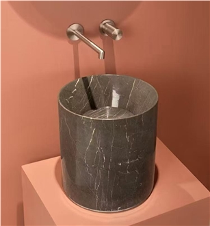 Professional Factory White Onyx  Pedestal Basins