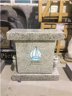 Mausoleum Light Grey With Black Door
