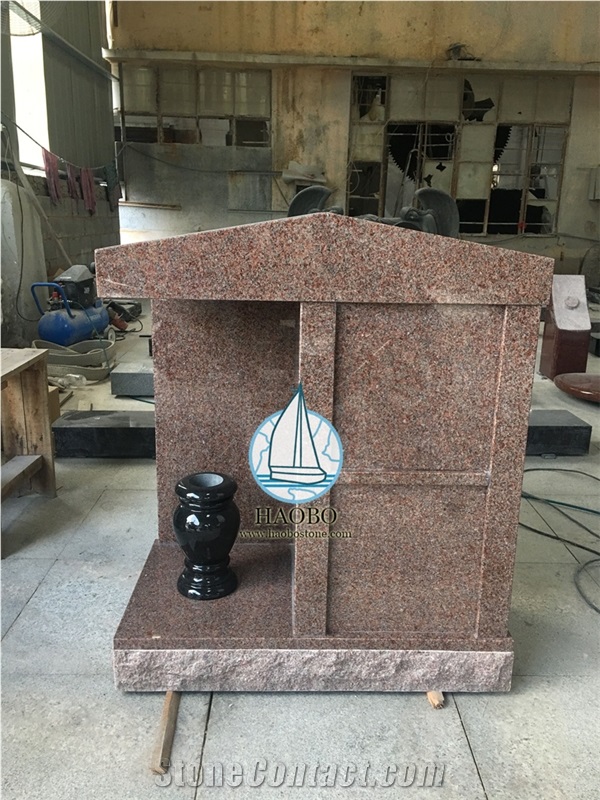 Mausoleum Light Grey With Black Door