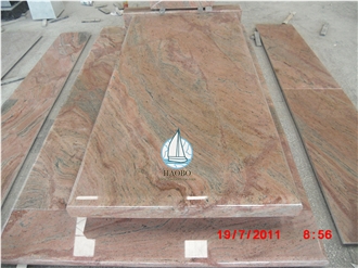 Multi-Red Granite Monument For French Market Tombstone