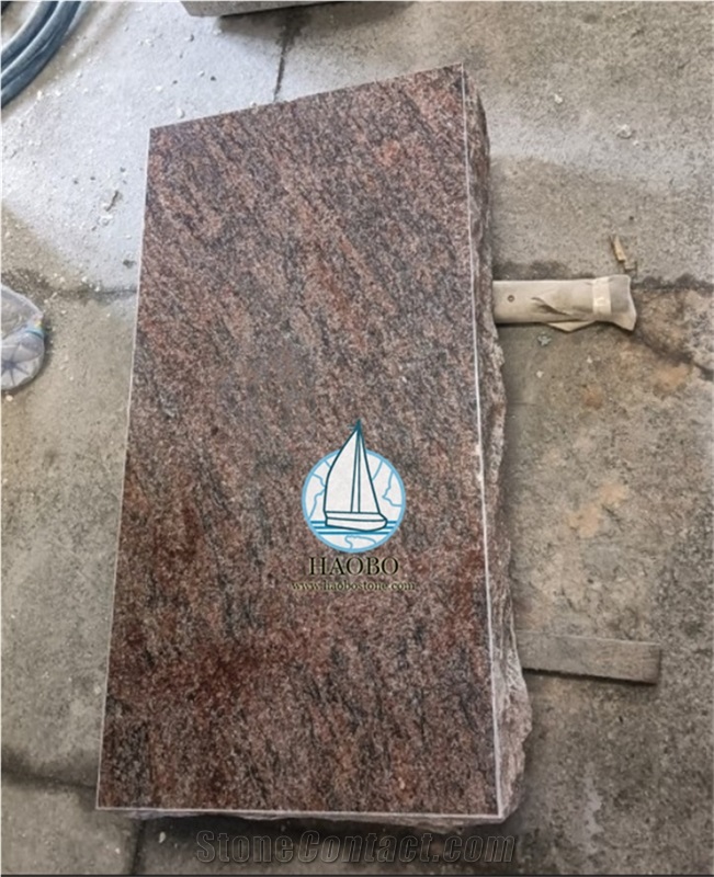 Multi-Red Granite Monument For French Market Tombstone