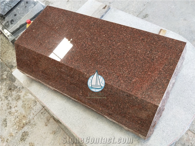 Multi-Red Granite Monument For French Market Tombstone