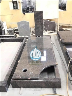 Spray White Granite Heart Engraved Single Monument