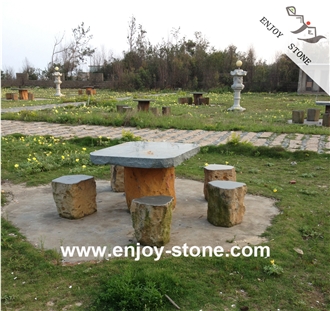 Grey Basalt Bench,Garden/Outdoor Bench & Table, Honed Finish
