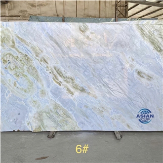 Emerald Jade Blue River Marble Slabs
