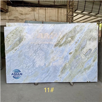 Emerald Jade Blue River Marble Slabs