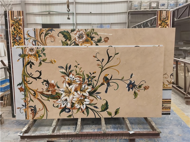Waterjet Marble Slabs For Backgroundwall