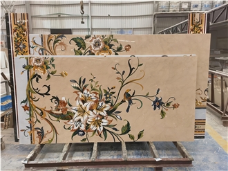 Waterjet Marble Slabs For Backgroundwall