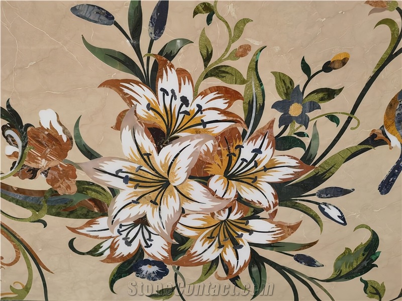 Waterjet Marble Slabs For Backgroundwall