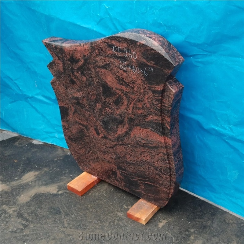 Indian Aurora Granite Headstone