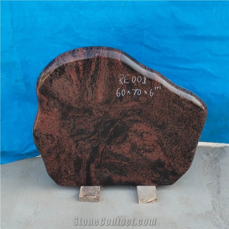 Indian Aurora Granite Headstone