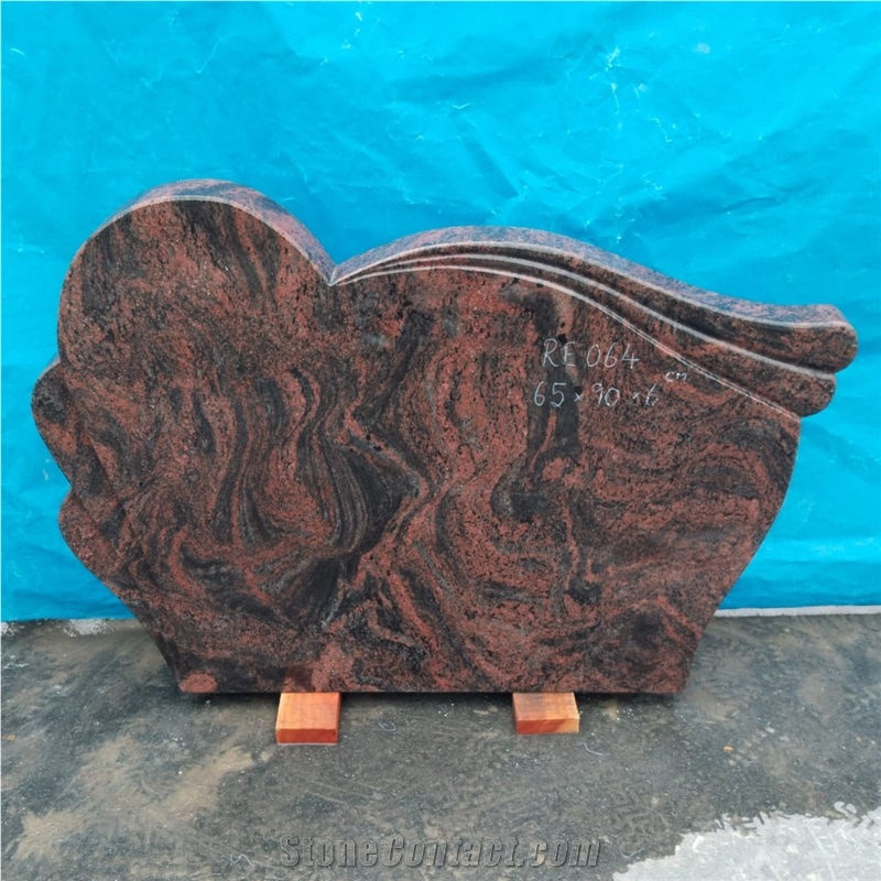 Indian Aurora Granite Headstone
