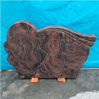 Indian Aurora Granite Headstone
