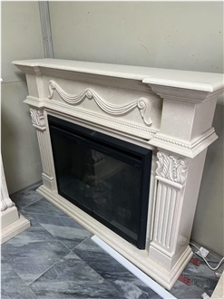 Elegant Style White Fireplace Good Quality Best Price