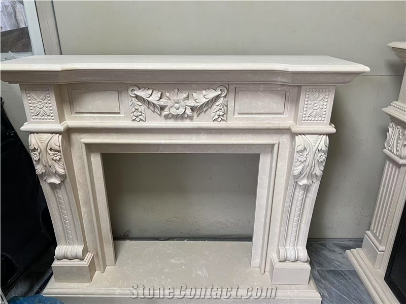 Elegant Style White Fireplace Good Quality Best Price