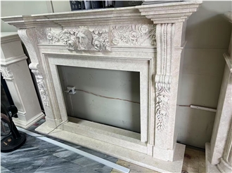 Elegant Style White Fireplace Good Quality Best Price