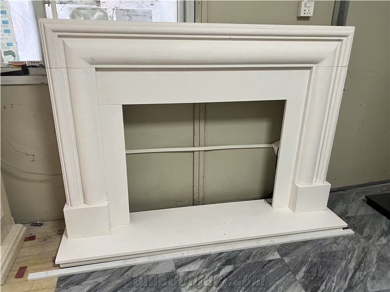 White Marble Beautiful Carved Indoor Fireplace With High Quality