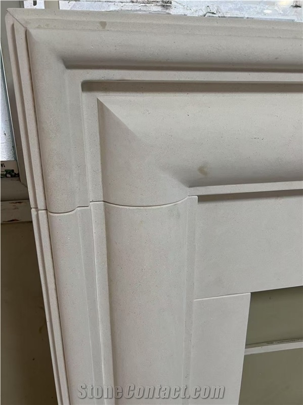 White Marble Beautiful Carved Indoor Fireplace With High Quality