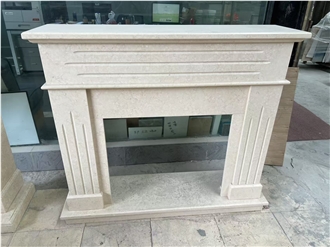 White Marble Beautiful Carved Indoor Fireplace With High Quality