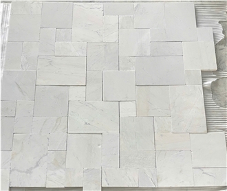 White Marble Antiqued French Pattern Tiles From Vietnam