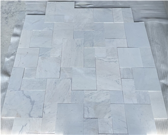 White Marble Antiqued French Pattern Tiles From Vietnam