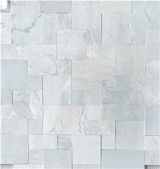 White Marble Antiqued French Pattern Tiles From Vietnam
