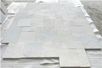 White Marble Antiqued French Pattern Tiles From Vietnam