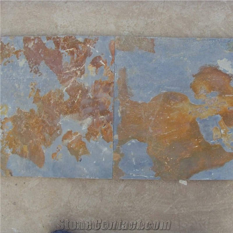 Hard And Durable China Rust Slate, Multicolor Slate Tiles