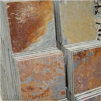 Hard And Durable China Rust Slate, Multicolor Slate Tiles