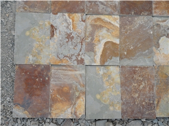 Hard And Durable China Rust Slate, Multicolor Slate Tiles