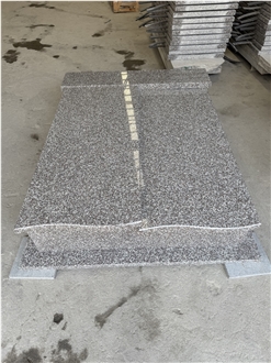 China Old G664 Polished Red  Granite Double Tombstone