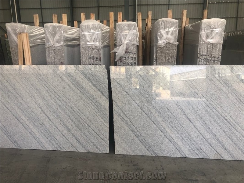 China Viskont White Landscape Granite  Slabs