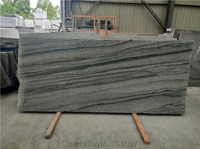China Viskont White Landscape Granite  Slabs