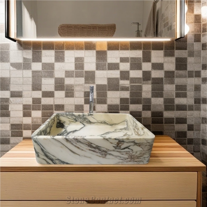 Calacatta Viola Marble Violet Bathroom Sink
