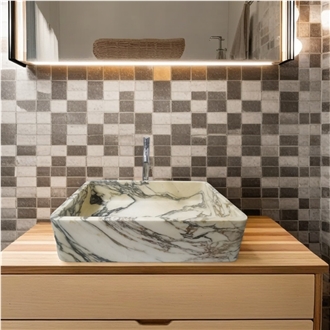 Calacatta Viola Marble Violet Bathroom Sink