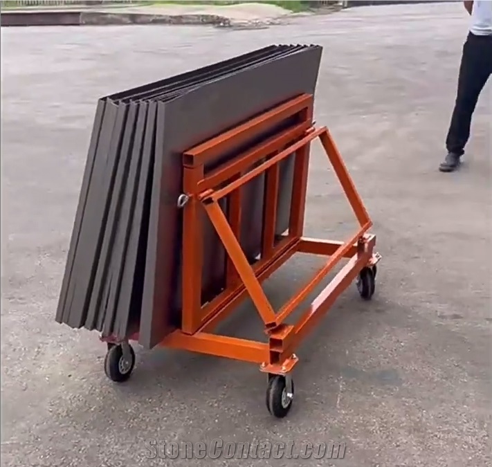 Glass Sheets Transport Cart Foldable Stone Slab Trolley